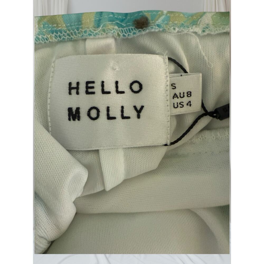 NWT Hello Molly Green Foral Color CrissCross Back Straps Showing Back 4 - Picture 3 of 9